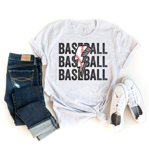 Baseball Trio With Lightning Bolt Tee