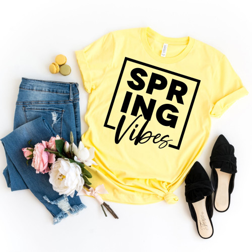 Spring Vibes Tee Black Ink