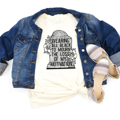 Wearing All Black Tee Black Ink