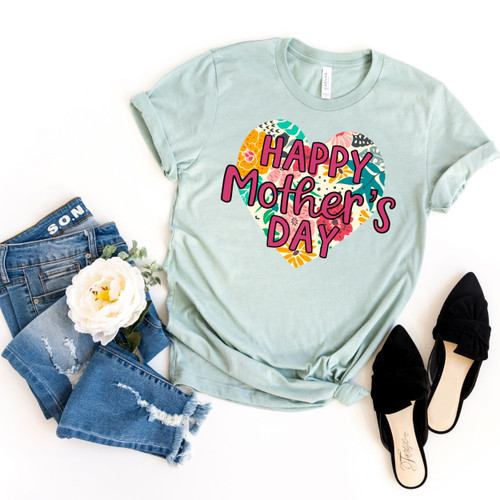 Happy Mother's Day Heart Tee