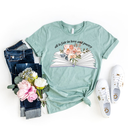 Tortured Poets Floral Book Tee