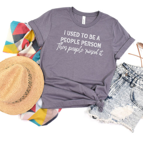 I Used to Be a People Person Tee White Ink