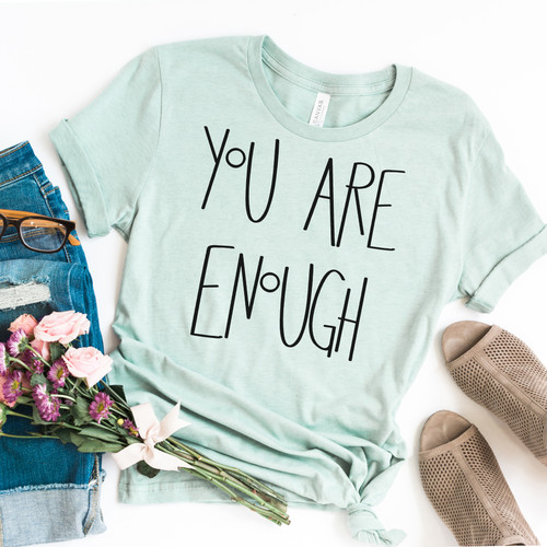 You Are Enough Tee Black Ink 