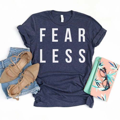 Fearless Tee White Ink 