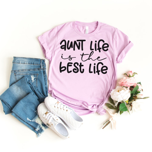 Aunt Life Is The Best Life Tee Black Ink