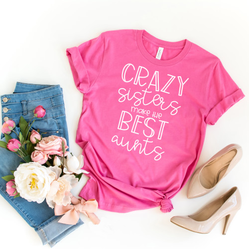 Crazy Sisters Tee White Ink