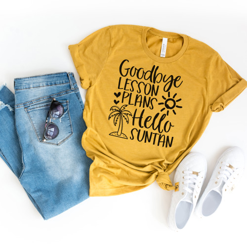 Goodbye Lesson Plans Tee Black Ink