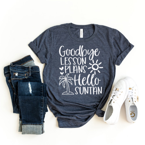 Goodbye Lesson Plans Tee White Ink