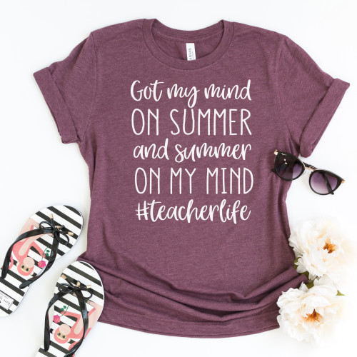 Got My Mind On Summer Tee White Ink