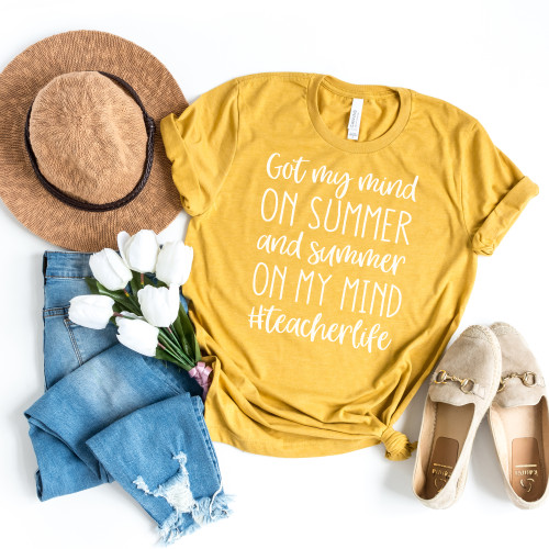 Got My Mind On Summer Tee White Ink