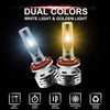 Dual Color LED Headlight Bulbs, Switchback White/Yellow(6000K/3000K), Philips Flip Chip 72W 8400LM