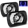 H6054 / H6052 / H6014 Semi-Sealed Beam Black Diamond Blue LED Headlights - 7x6 PAIR