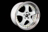 MT07 18x8.5 5x114.3 Offset +20 White w/ Machine Lip Gold Rivets