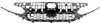 2022-2024 Honda Civic Sedan 4-Door Gloss Black Honeycomb Front Bumper Mesh Grill