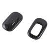 Black Real Carbon Fiber Key Fob Case Cover Shell Smart Keychain For 2022 Honda Civic / Accord
