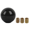 Car Gear Shift Knob Round Ball Shape Black Real Carbon Fiber Universal with Adapters