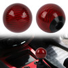 Car Gear Shift Knob Round Ball Shape RED Real Carbon Fiber Universal with Adapters