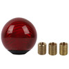 Universal Mugen Car Gear Shift Knob Round Ball Shape Red Real Carbon Fiber M8 M10 M12