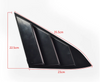Honda Civic 2016-21 Carbon Fiber Color Louvers Side Sedan 10th Gen 2-pc Vintage Style 