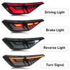 2022-2026 Honda Civic Sedan V2  RGB Tail Lights Smoked Lens 