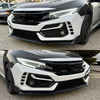 16-21 Honda Civic Type R Style Front Bumper Pearl White with Grill New Style Caps 