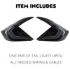 2016-2021 Civic 4Dr Sedan RGB Smoked Lens Tail Lights 4pcs