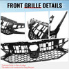 25-26 Honda Civic Type R Style Front Bumper Upper Grille ABS Gloss Black