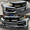 16-21 Honda Civic Type R Style Front Bumper Lunar Silver  with Grill New Style Caps