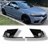 22-24 Honda Civic Gloss Black Fog Cap Replacement (Pair) 