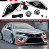 18-20 Camry SE XSE V2 Sequential DRL LED Bezel Cover + Clear Lens Fog Lights