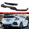 17-21 Honda Civic Hatchback Type-R Style Rear Diffuser Carbon Texture 