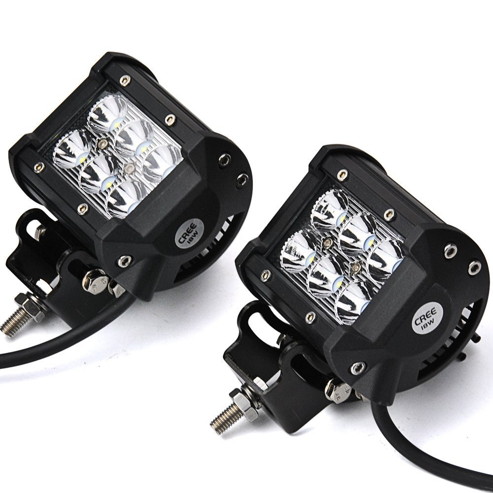 2x 4" CREE LED Off-road Spot Driving Fog Light + Mounting Bracket (PAIR)