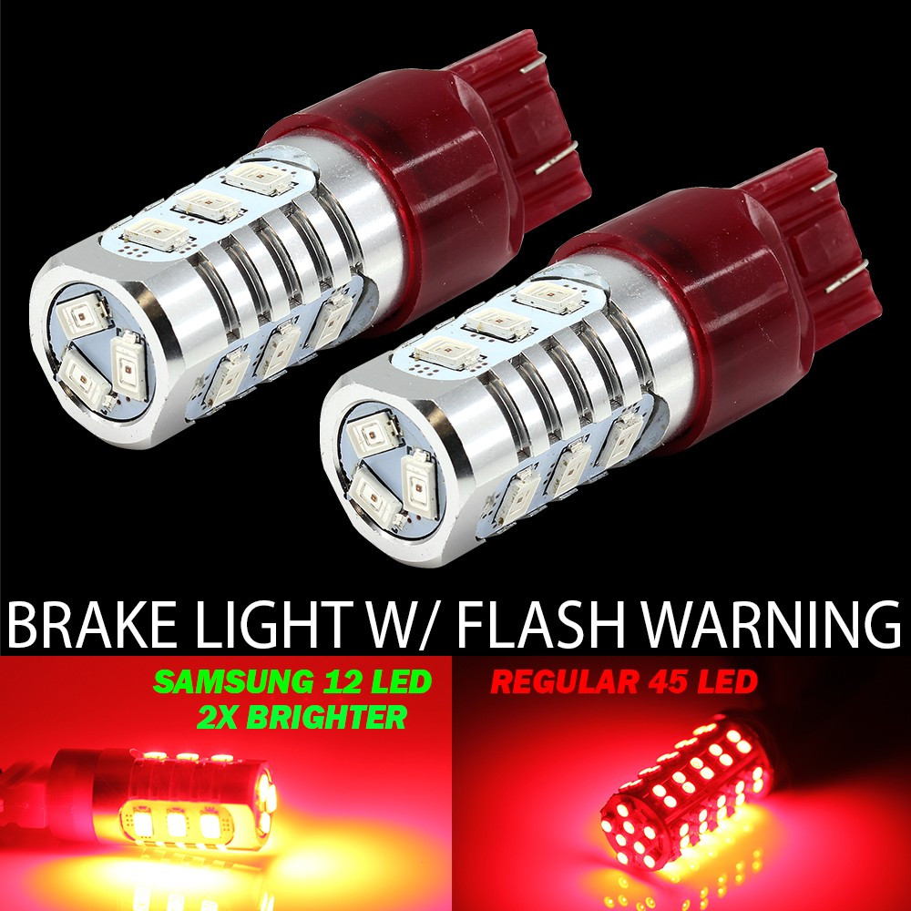 Red Flashing Brake light LED 7443 3157 1157