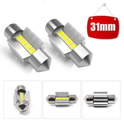 31MM Festoon LED Dome Trunk Map License Plate Light Bulb DE3175 DE3022