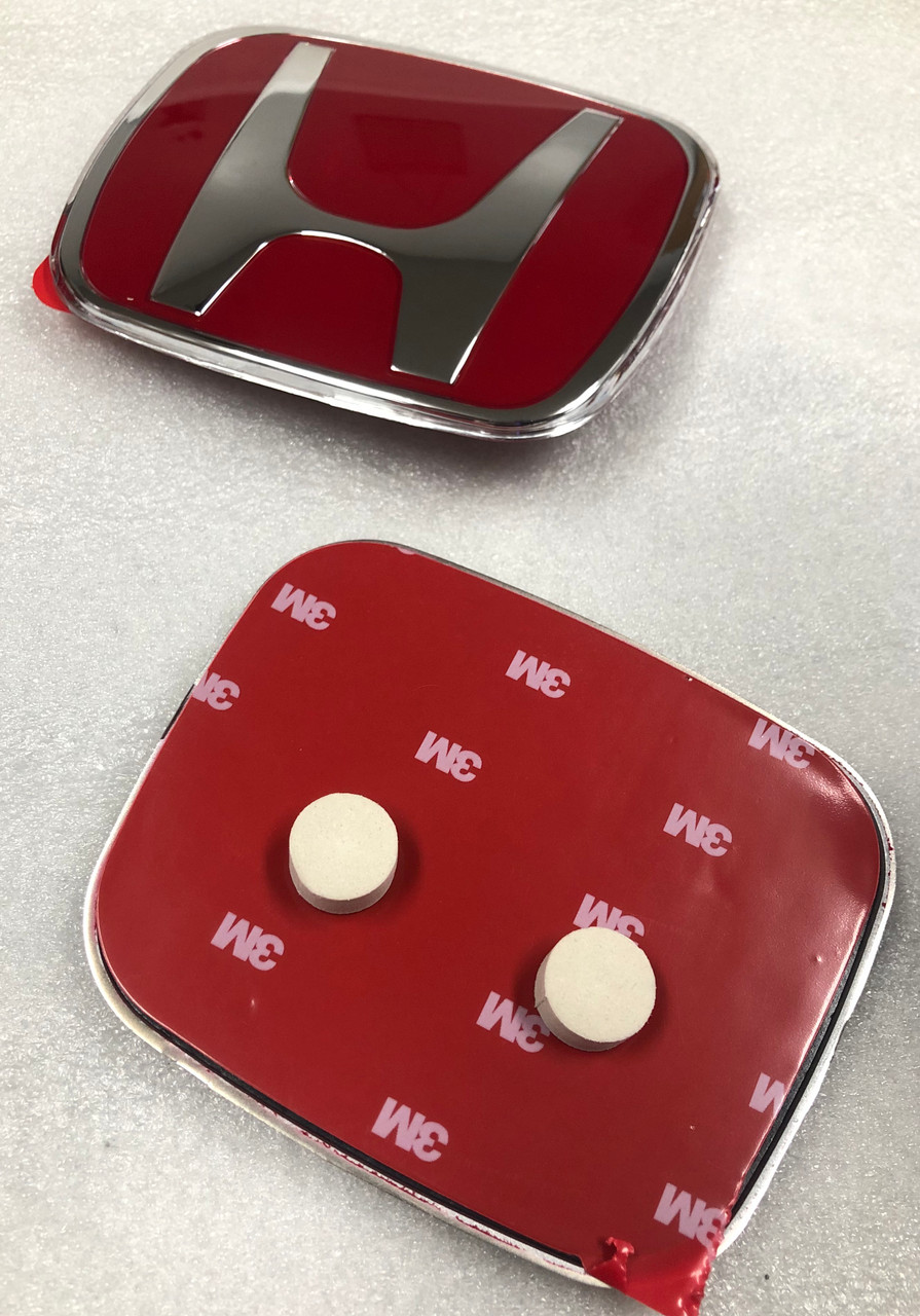 Red Honda H Emblem for Honda Front and Rear Aftermarket 