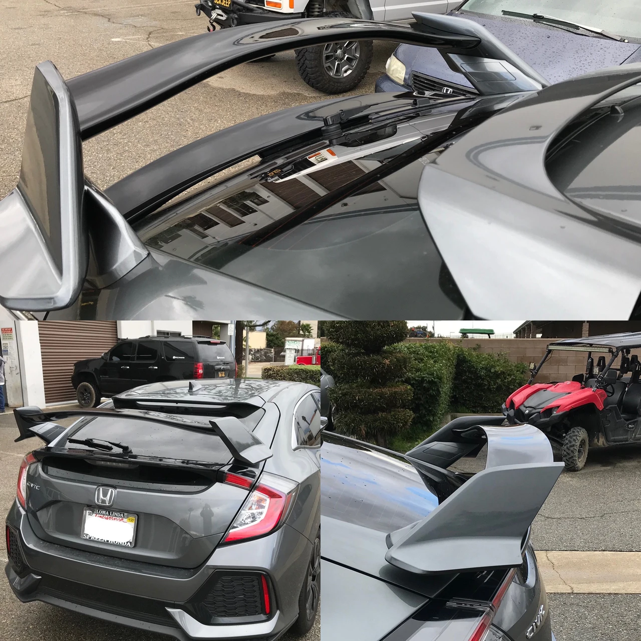 17-2021 Honda Civic Hatchback Type-R Unpainted Trunk Spoiler