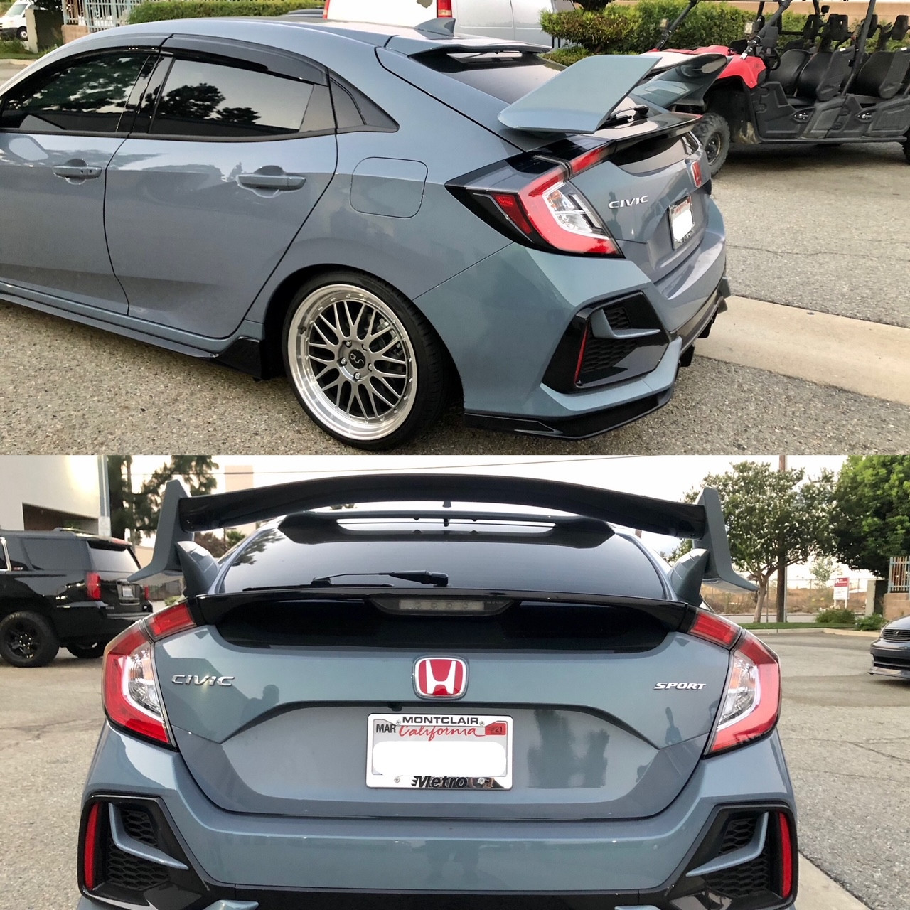 17-2021 Honda Civic Hatchback Type-R Unpainted Trunk Spoiler