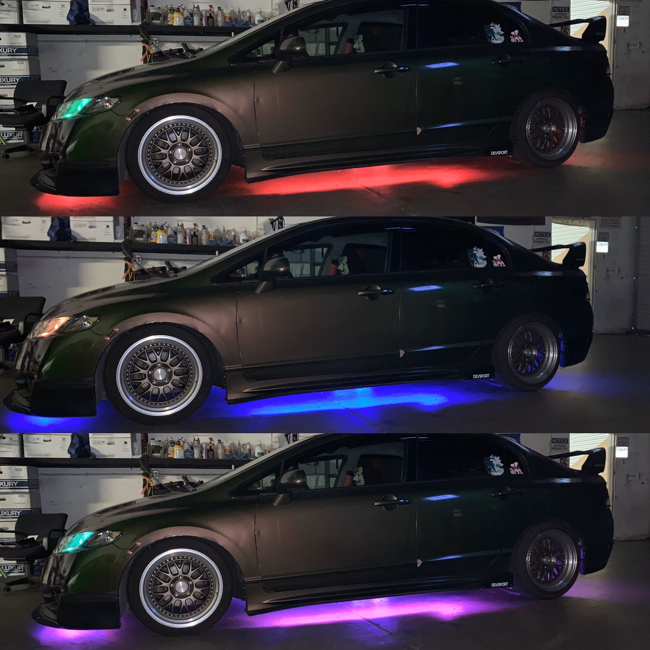 RGB 6 pieces Underglow Strips Sequential 