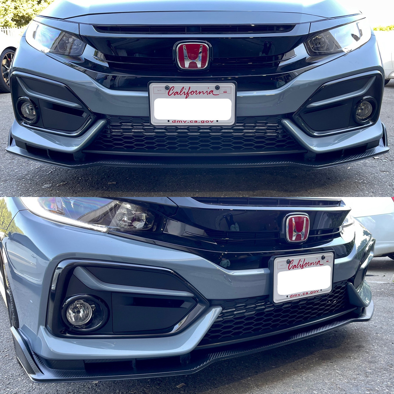 2017-21 Honda Civic 2/4Si/5D Type R Style Front Lip Carbon Texture 