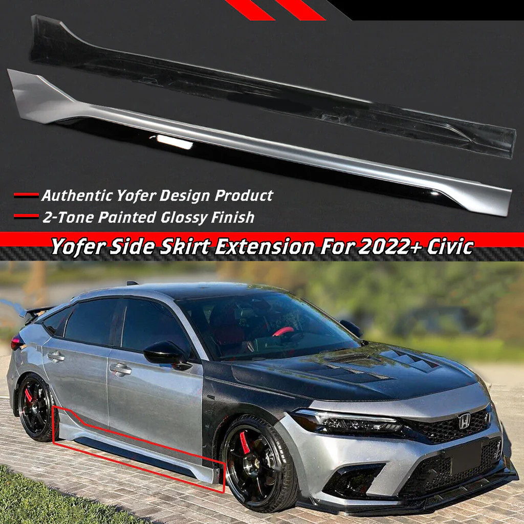 2022-25 Honda Civic Yofer V1 Side Skirt Extension All Colors 