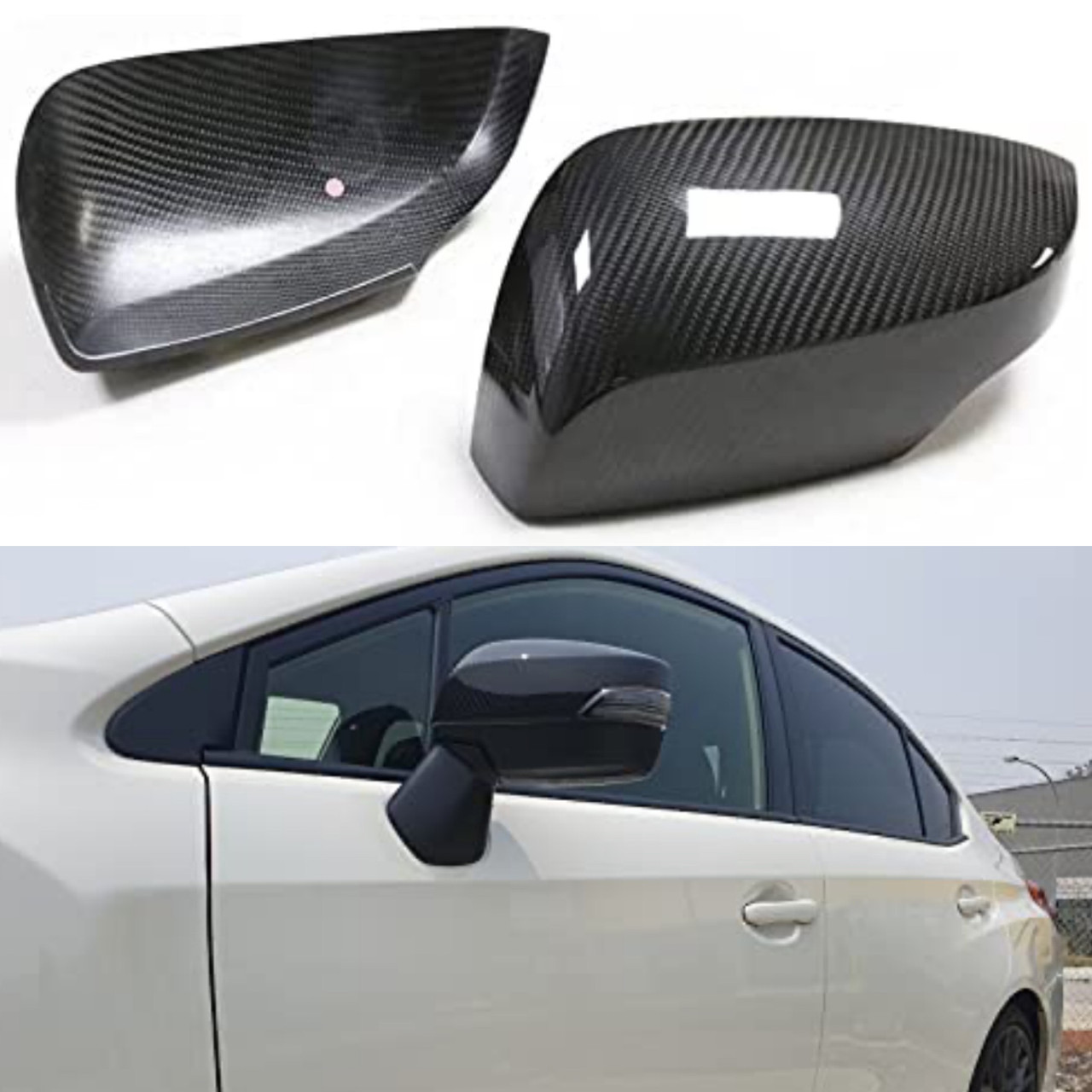 WRX STI 2015-2021 OE Style REAL Carbon Fiber Side Mirror Covers overlays