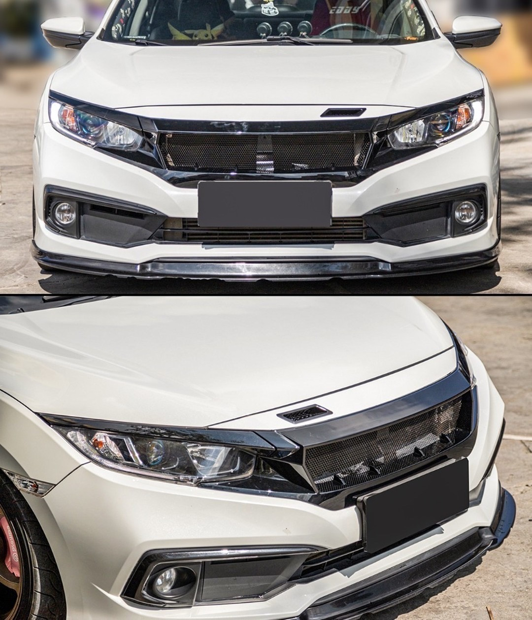 19-21 Honda Civic JS Style Front Bumper Grille Grill - ABS