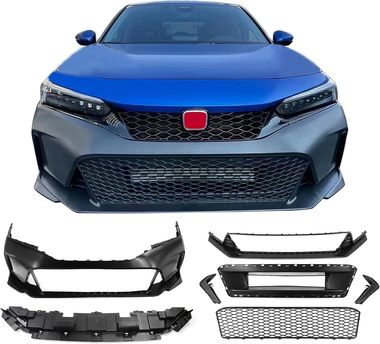 2022 + Honda Civic Type R Style Front Bumper Cover Unpainted