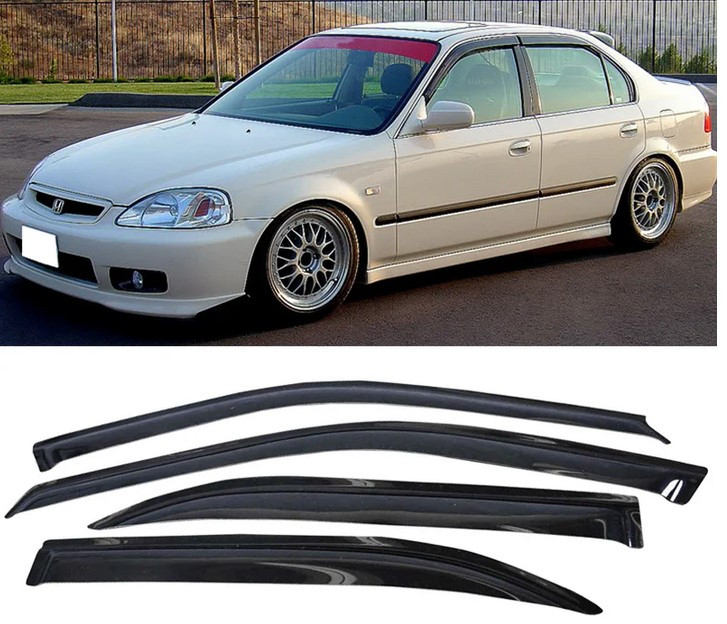 96-00 Civic 4dr Sedan- Side Visors