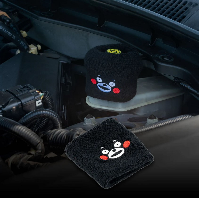 1PCS Racing Black Kumamon Car Reservoir Tank Oil Cover Sock Racing Tank Sock