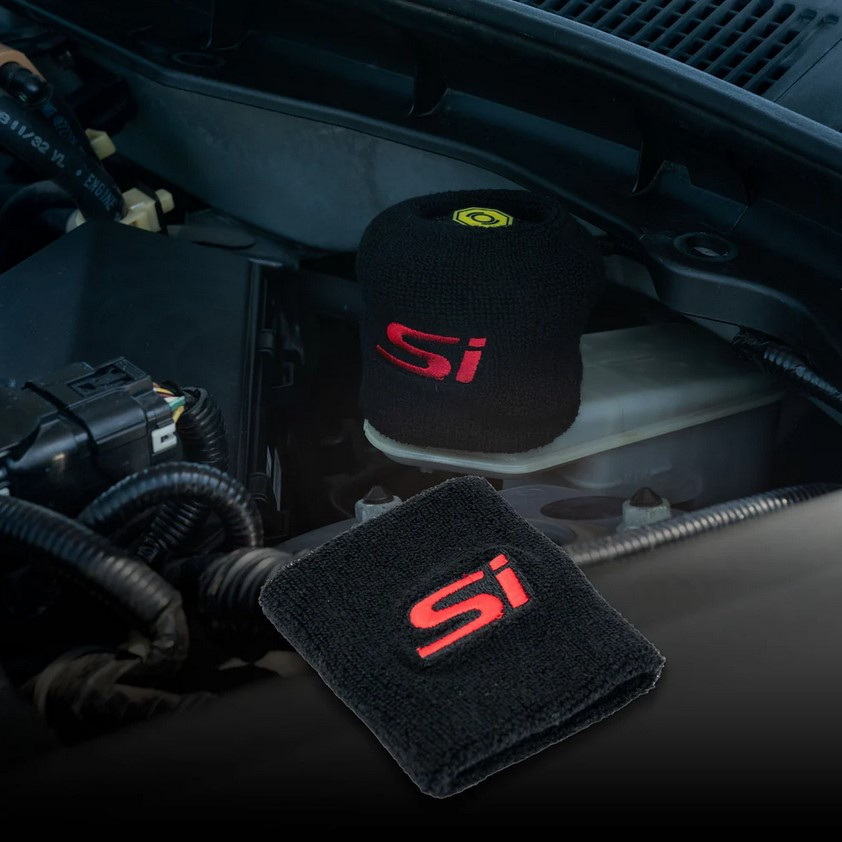 1PCS Racing Civic SI Black Car Reservoir Tank Oil Cover Sock Racing Tank Sock