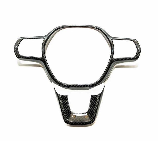 Real Carbon Fiber Car Steering Wheel Panel Frame Cover Trim For Honda CIVIC 11Th Gen 2022