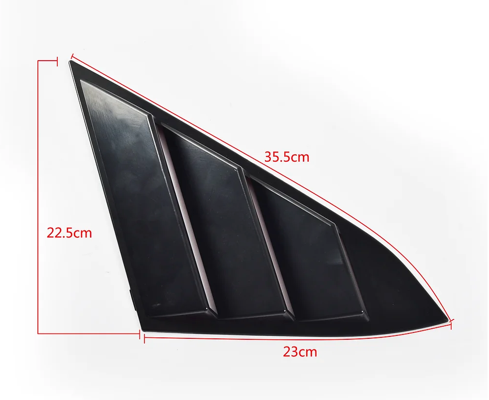 Honda Civic 2016-21 Carbon Fiber Color Louvers Side Sedan 10th Gen 2-pc Vintage Style 
