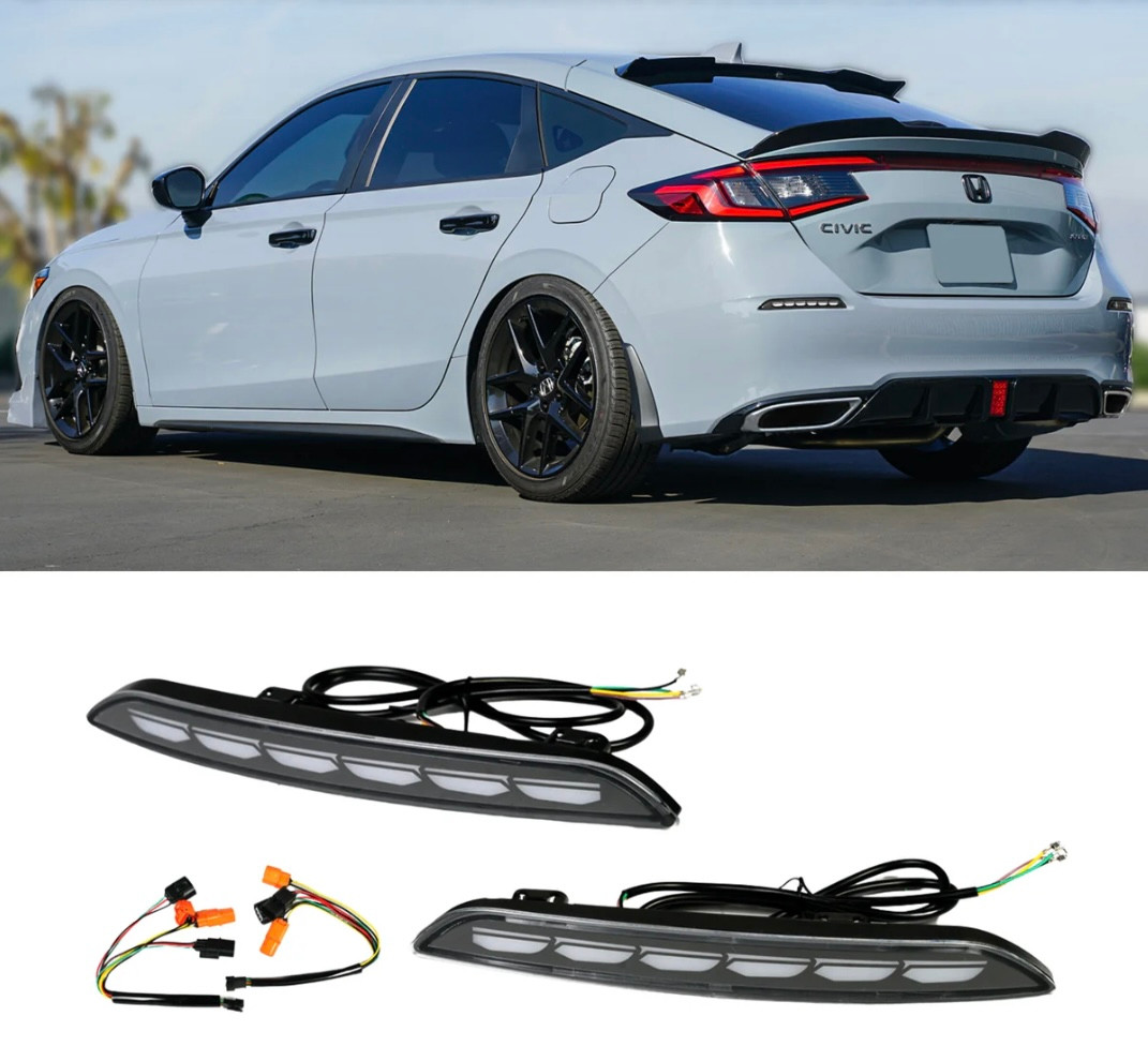 22-26 Civic Hatchback Rear Bumper Reflector Lights 