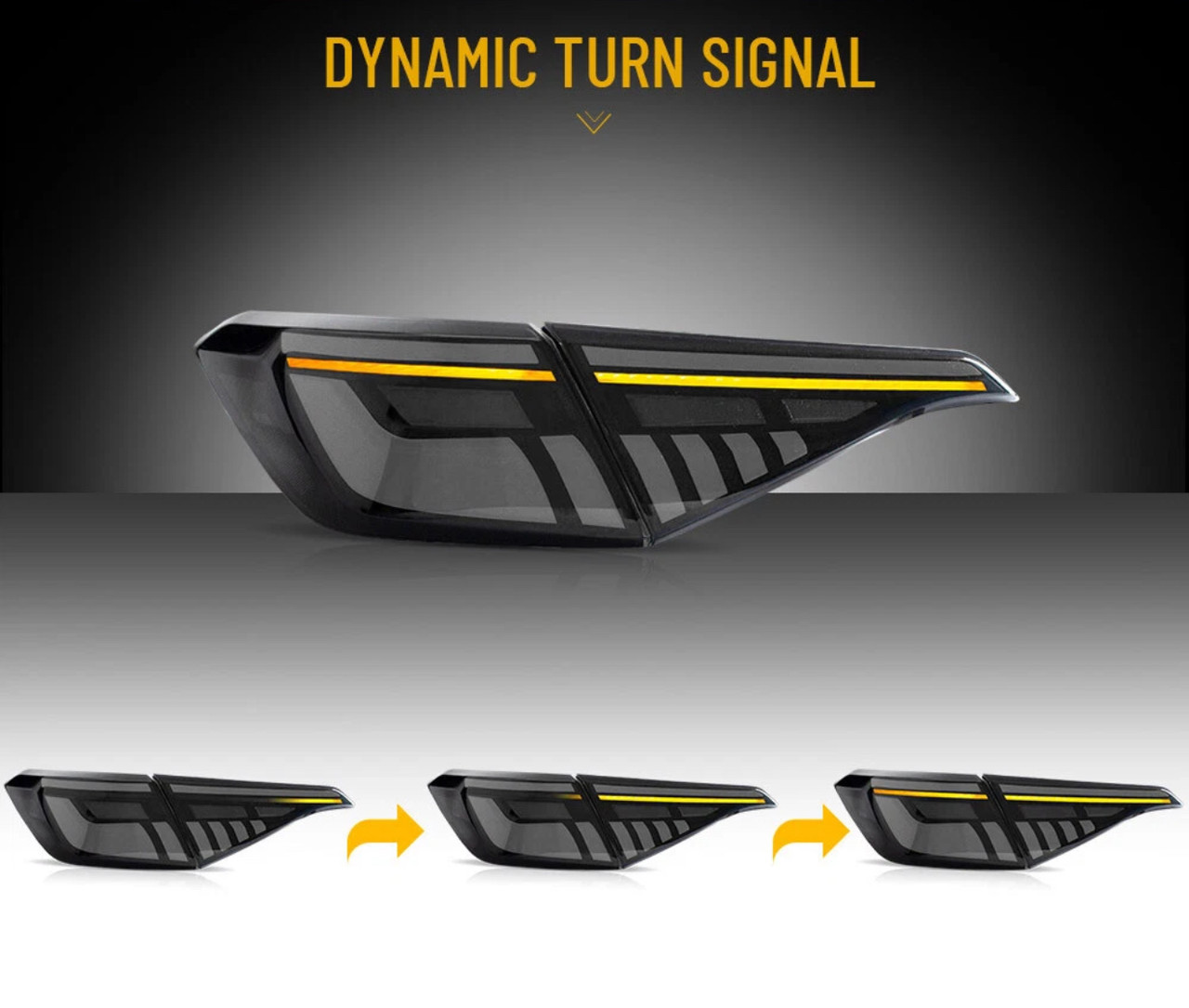 2022-2026 Honda Civic Sedan V2 LED Tail Lights White Smoked Lens